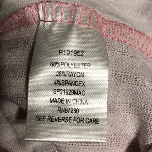 Crave Fame V-Neck Tie Dye Ribbed Thermal Pink - Picture 5 of 5
